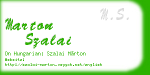 marton szalai business card